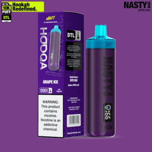 NASTY Hooqa DFR10Ki Grape Ice 💨 ‣ Disposable Vape 👍